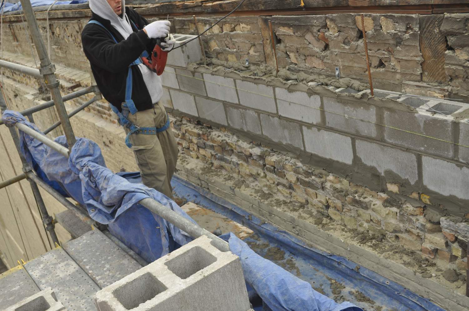 Dominican High School masonry restoration