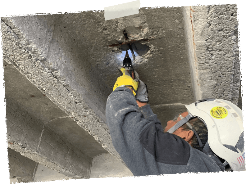 Wisconsin contractor restoring concrete of commercial building